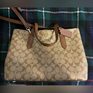 Coach Tan Signature Tote Bag